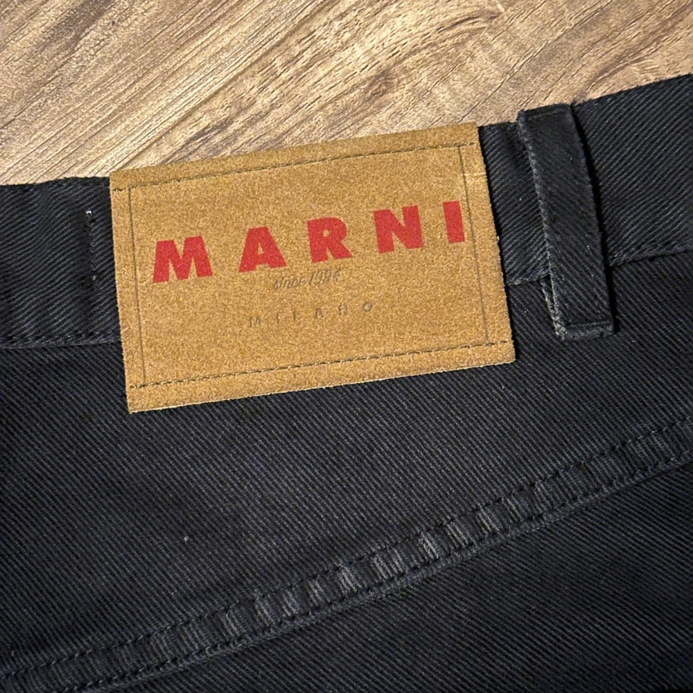 Marni Black Horseshoe Denim Jeans - Picture 6 of 11